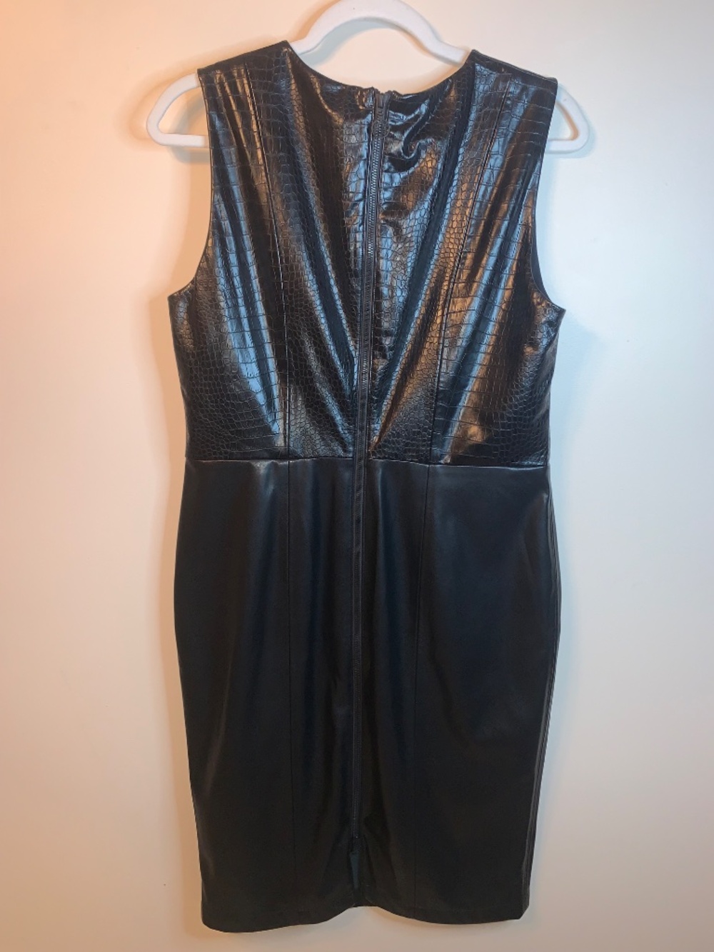Sportalm Orivelle Leather Like Dress Black Midi 42 - Picture 4 of 11